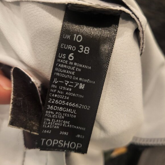 TopShop Floral Pants Spandex Comfort Pockets Size 6 - Picture 5 of 5